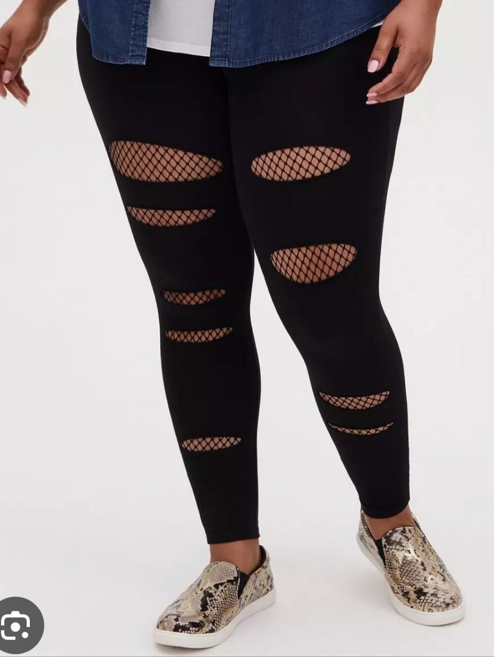 Torrid Maternity Plus Size Black Fishnet Cutout Leggings With Stretchy Waistband